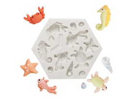 Molde silicona figuras del fondo del mar